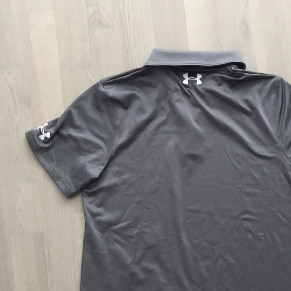 Under Armour Athletic Golfing Grey Cooling Polo Shirt - Picture 3 of 4